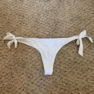 White Thong Bikini Bottoms